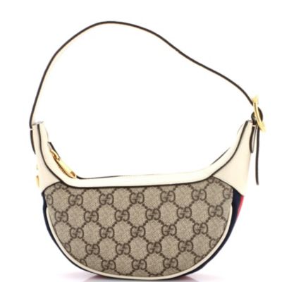 Mini Ophidia Half Moon Bag GG Coated Canvas