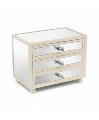 3 Layer Large Capacity Jewelry Storage Box with Crystal Handle