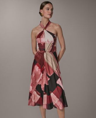Women's Printed Halter Neck Dress