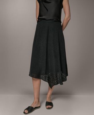Women's Laser Cut High-Low Skirt