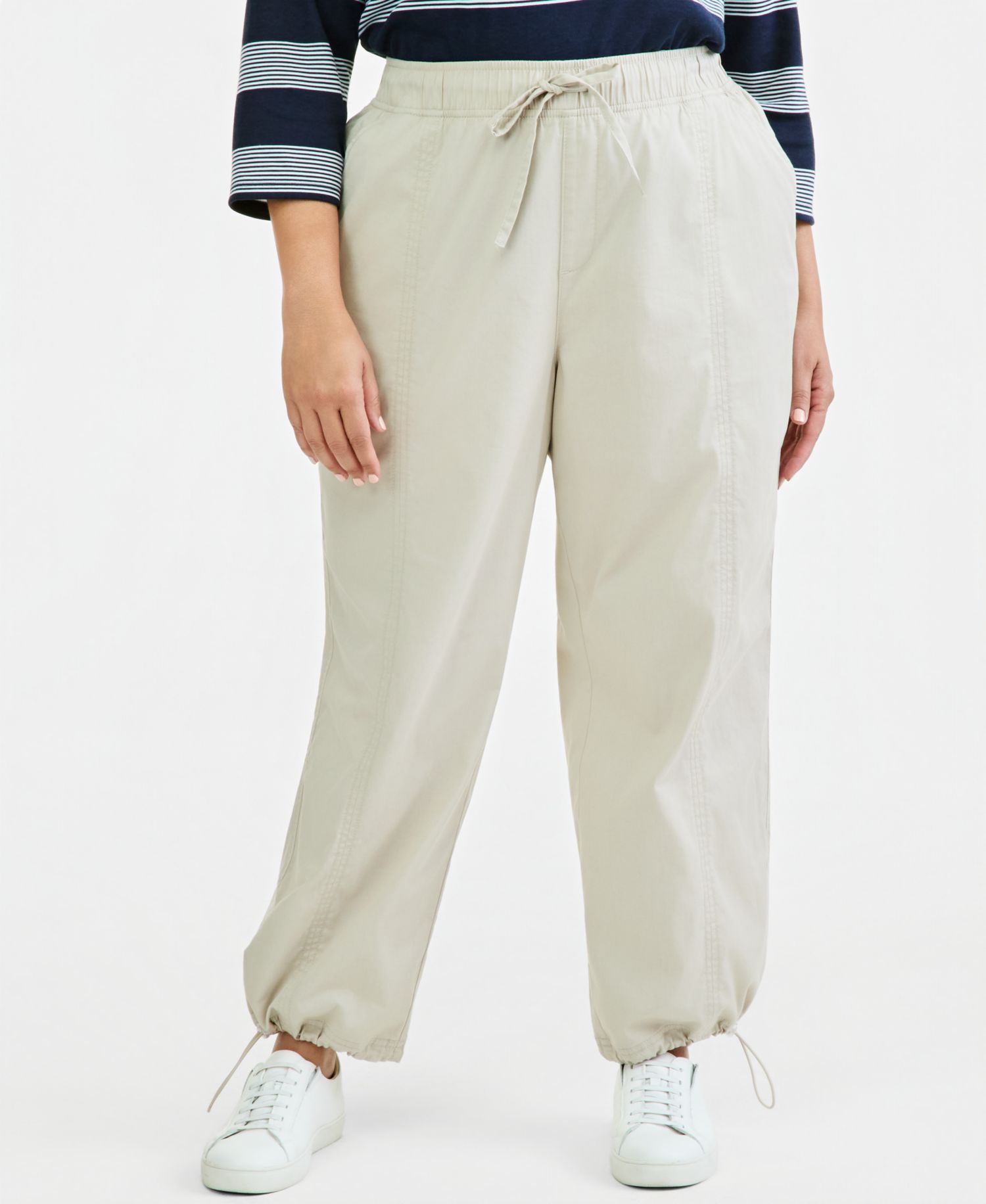 Petite Utility Bungee Pull-On Ankle Pants