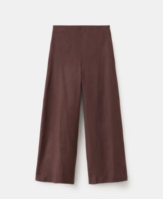 Women's Straight Linen-Blend Pants