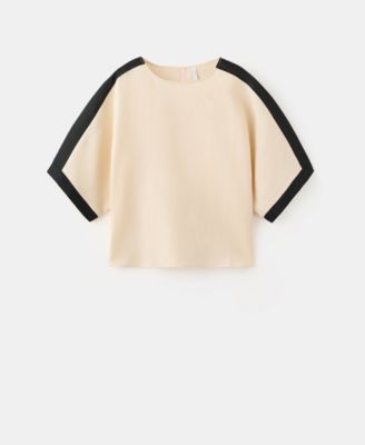 Women's Contrasting Stripes Linen Blouse