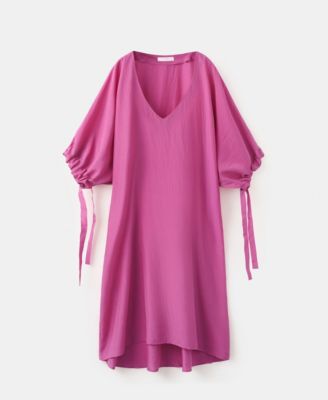 Women's Puffed-Sleeve Silk Nightgown