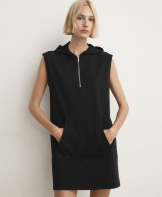 Women's Hood And Zip Detail Short Nightdress