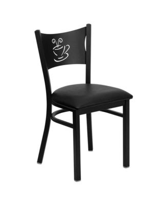 Coffee Back Metal Restaurant Dining Chair