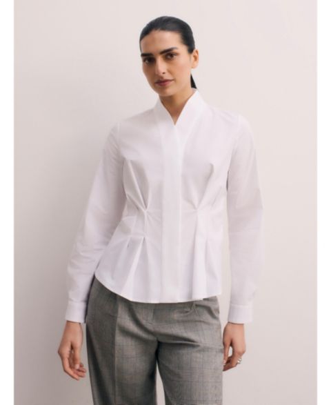 Женская блузка The Fold Avio Cotton, цвет: Белый