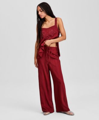 Women's Wide-Leg Drawstring Pants