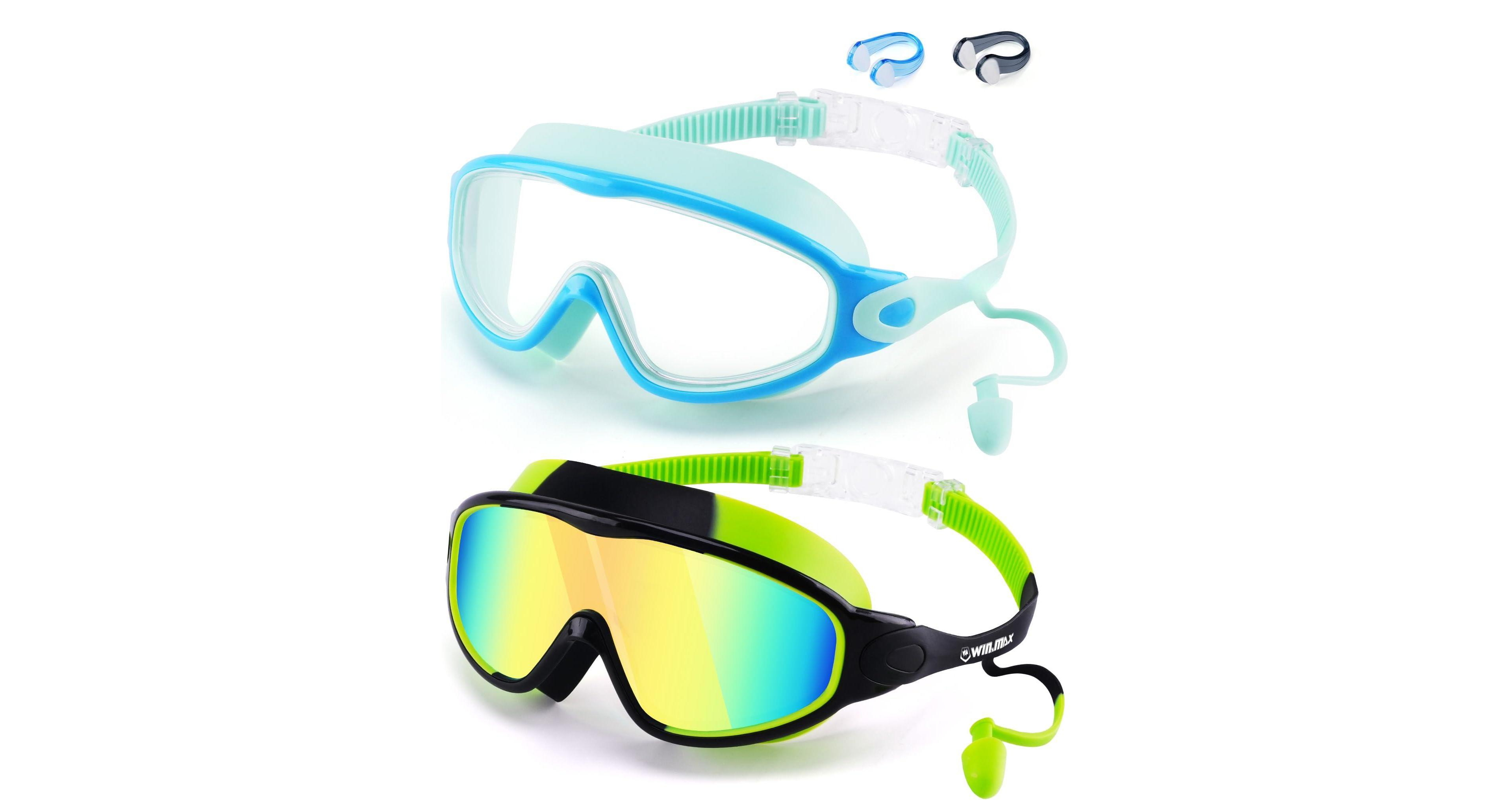 Gnuadz Swimming Goggles Anti Fog Uv Protection Mirror Lens 2Pack