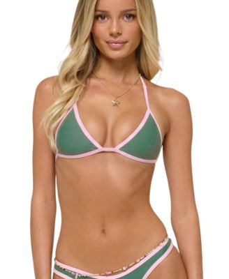 Women's Dina Contrast Triangle Bikini Top