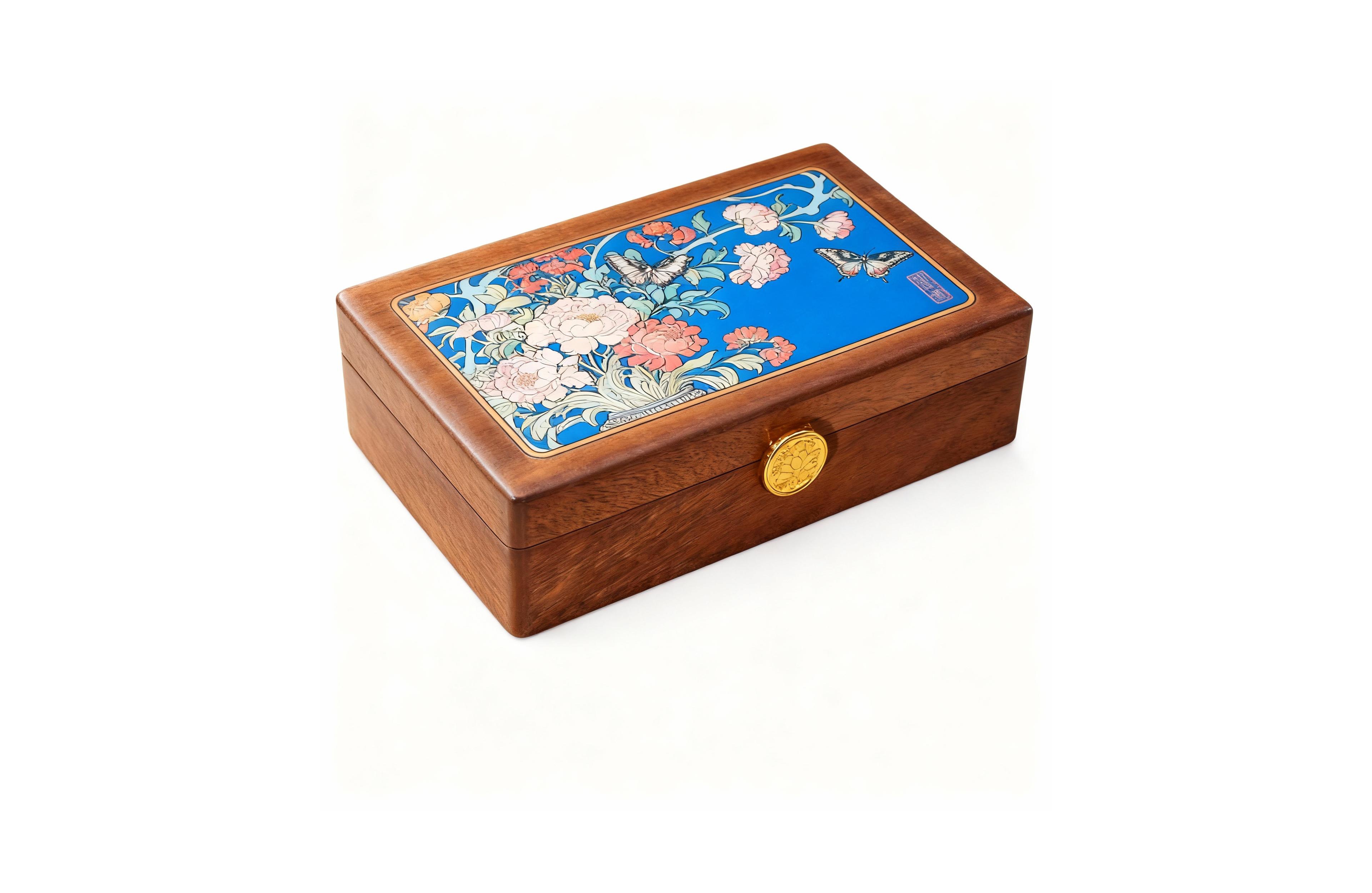Yigii Solid Wood Travel Organizer Box: Compact, Brass Lock