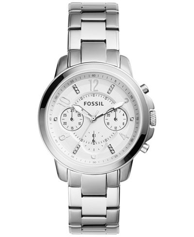 Fossil Women's Chronograph Gwynn Stainless Steel Bracelet Watch 38mm ES4036