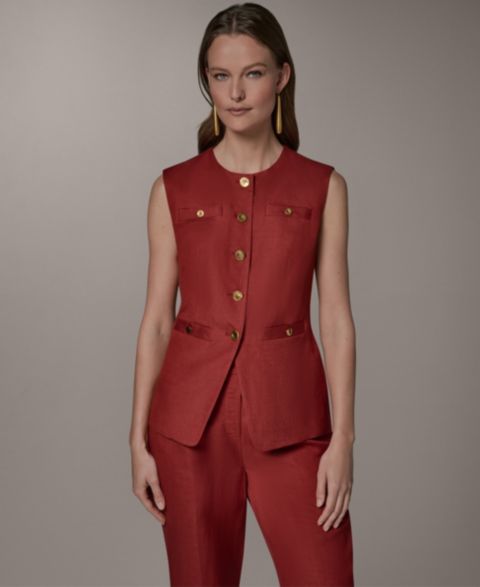 Женские Donna Karan New York Women's Crewneck Sleeveless Vest