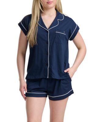 Printed Shirt and Shorts Pajama Set