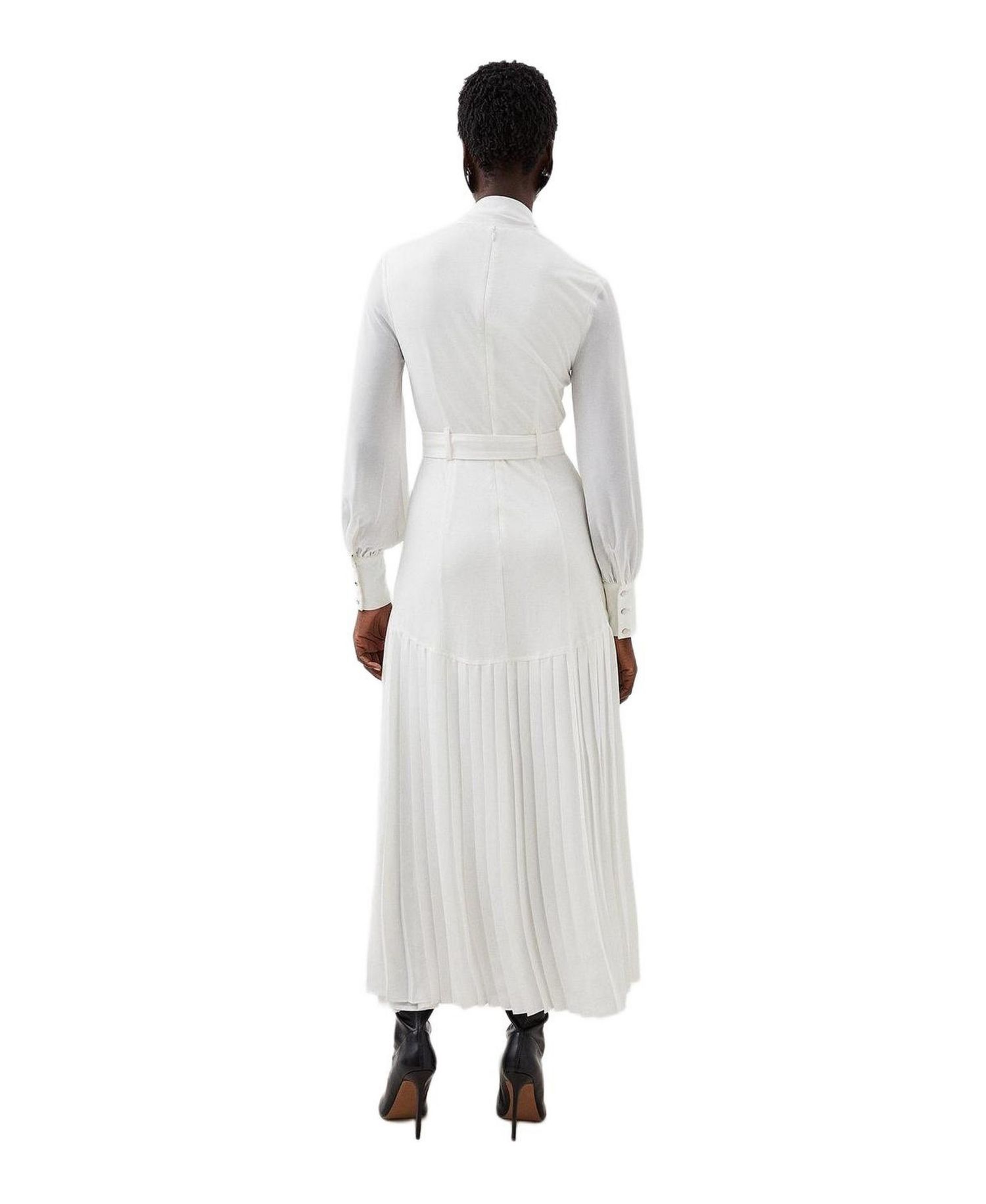 Women's Jersey Ponte Georgette Mix Maxi Dress