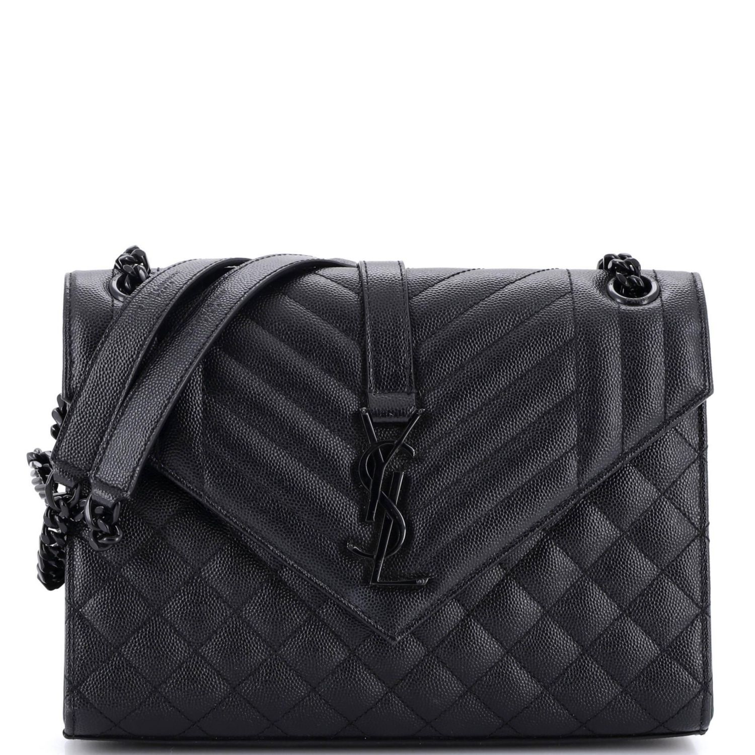 Medium Classic Monogram Envelope Satchel Mixed Matelasse Leather