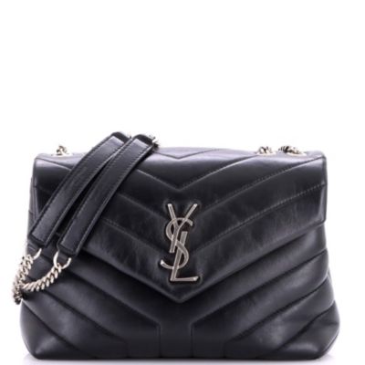 Small Loulou Shoulder Bag Matelasse Chevron Leather