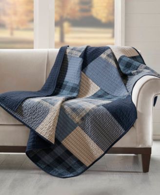 Patchwork Quilted Throw, 50" x 70"