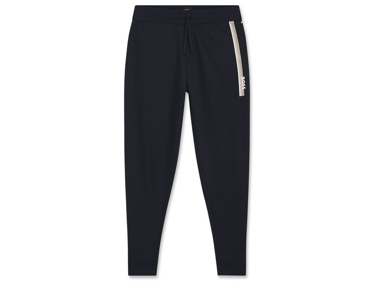 Мужские брюки Hugo Boss French Terry Cotton Authentic Drawstring, цвет: Тёмный синий — фото 4