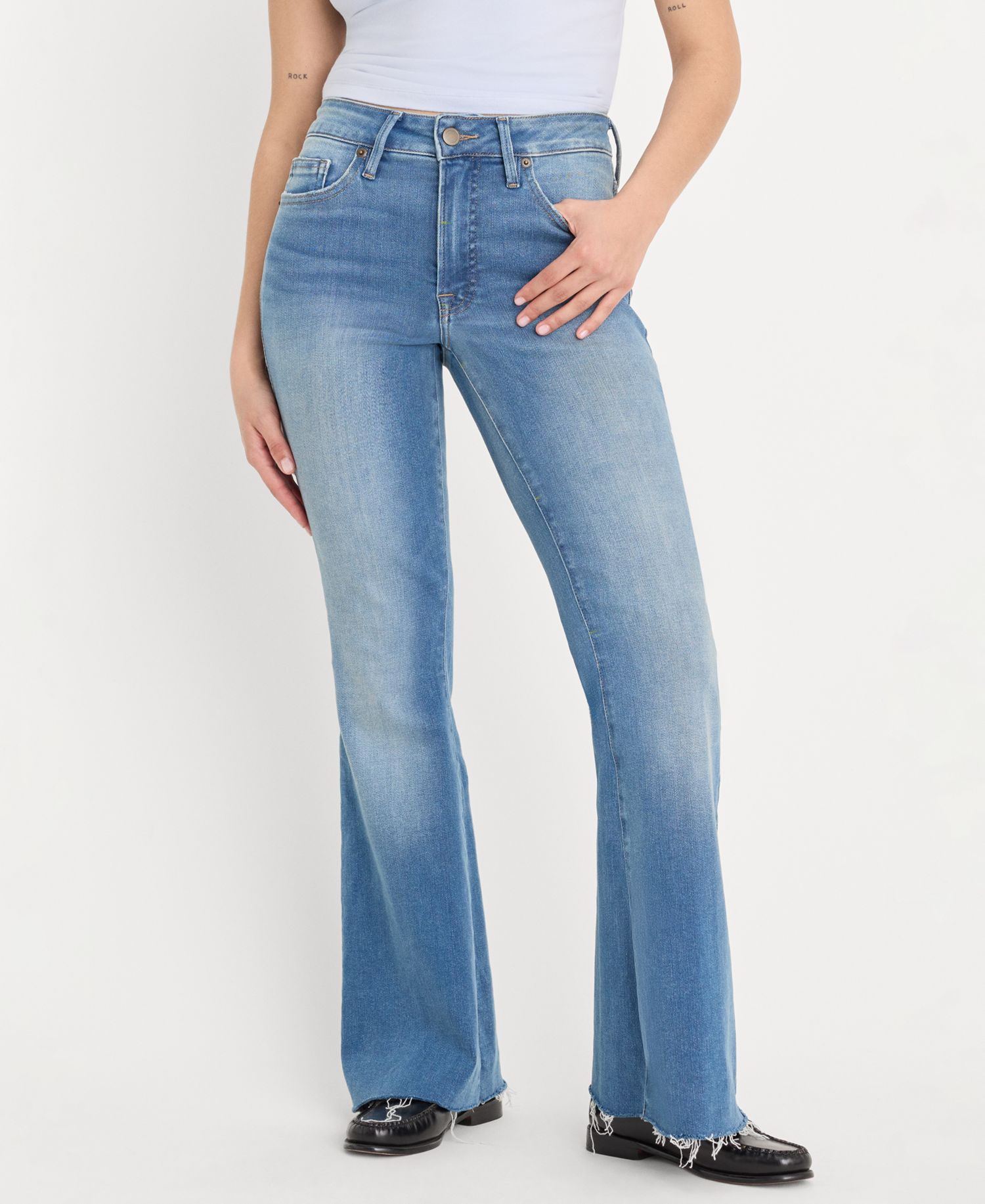 Petite Flared Ankle Jeans