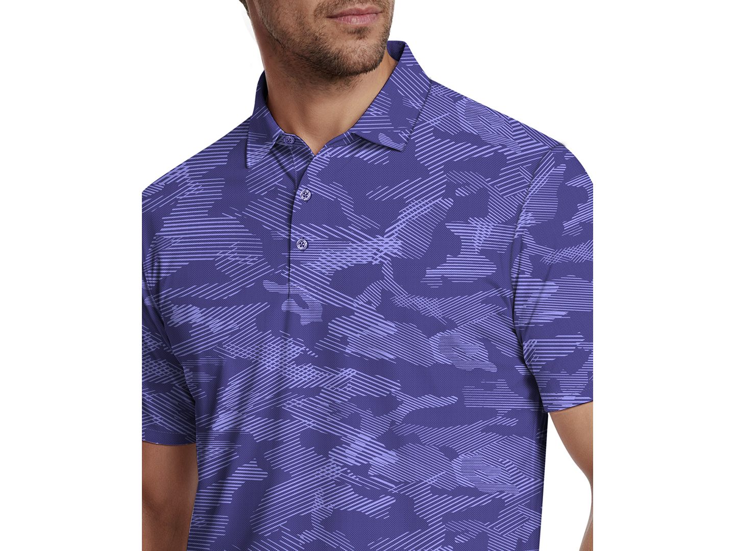 Мужское поло PGA TOUR Classic-Fit Polo Shirt, цвет: Синий — фото 3