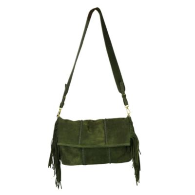 Fringe Suede Leather Crossbody Bag