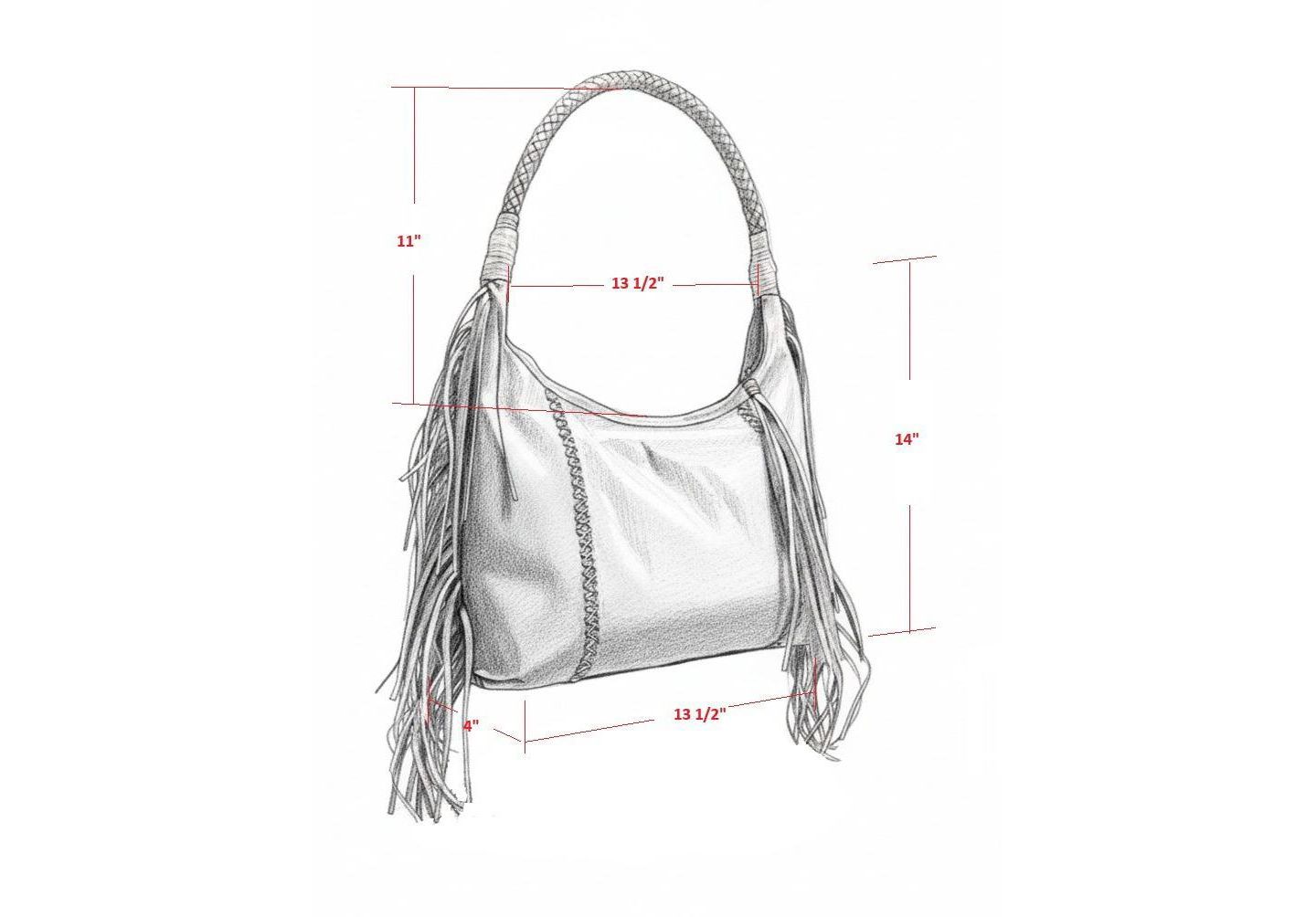 Сумка Carlos Falchi Fringe Suede Hobo, цвет: Кофейный коричневый — фото 2