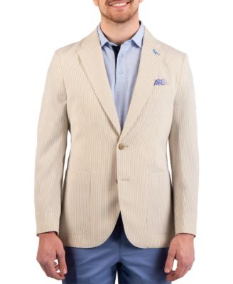Men's Textured Stripe Seersucker Sport Coat