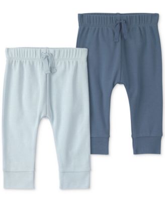 Baby Girls' and Boys' Pull-On Pants, 2-Pack