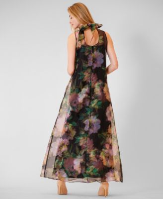 julia jordan tie neck organza cocktail dress Julia Jordan Tie Neck Organza Cocktail Dress in Green