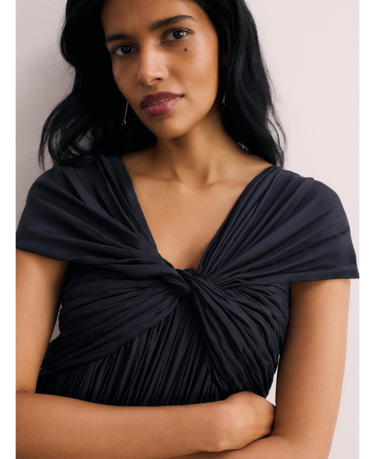 The Fold Women's Sevilla Silk Chiffon Maxi Dress