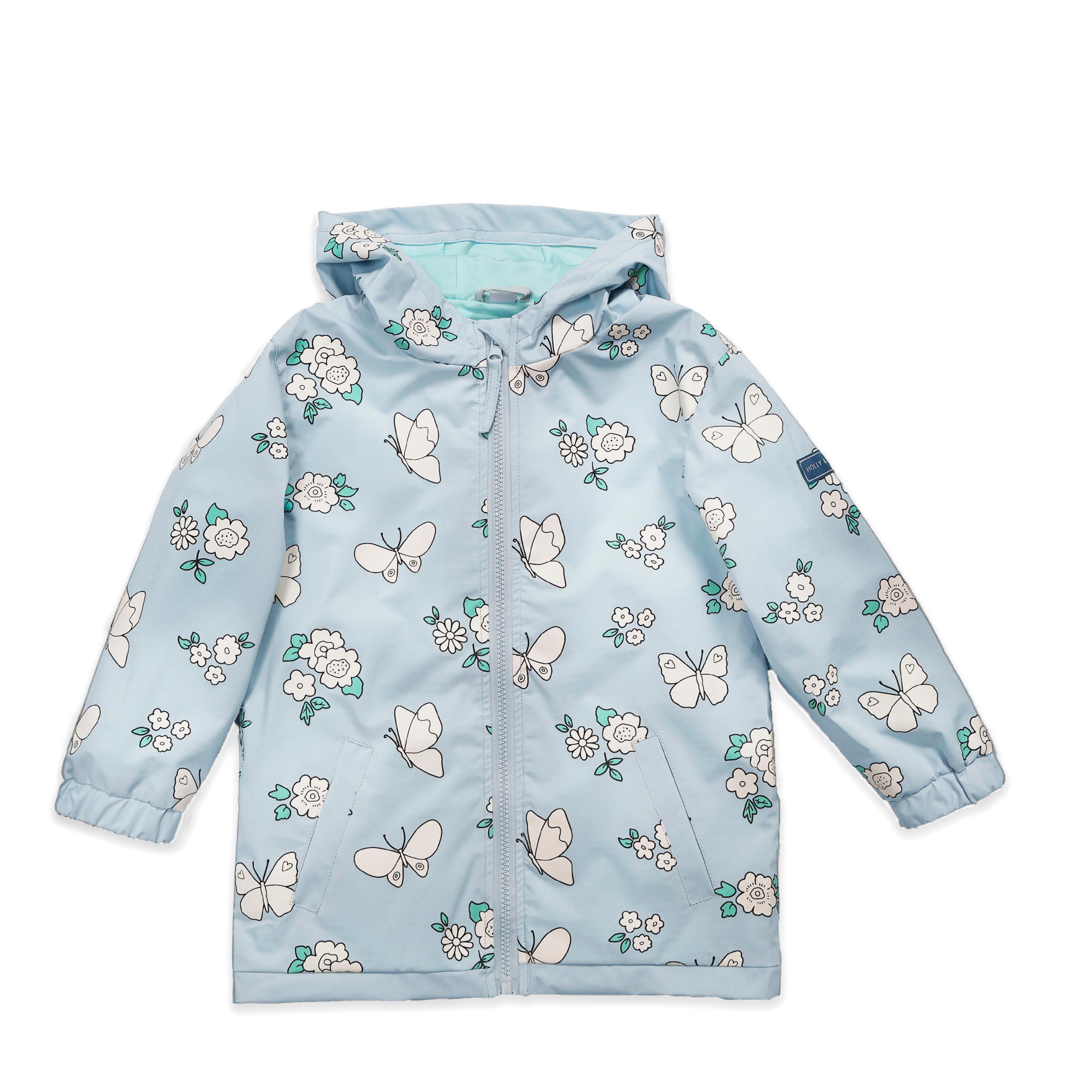 Holly and Beau Girls Color Changing Hooded Raincoat