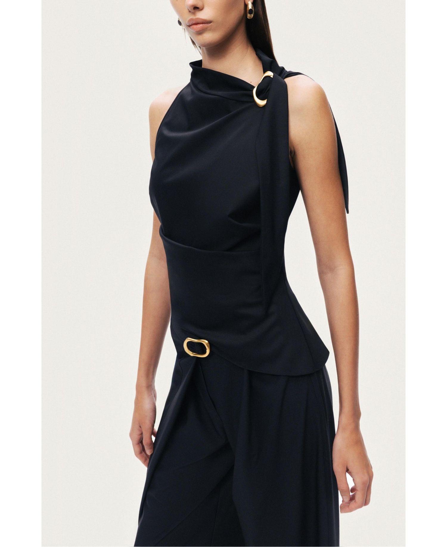 Women's Asymmetric Buckle Detail Pants