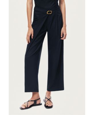 Women's Asymmetric Buckle Detail Pants
