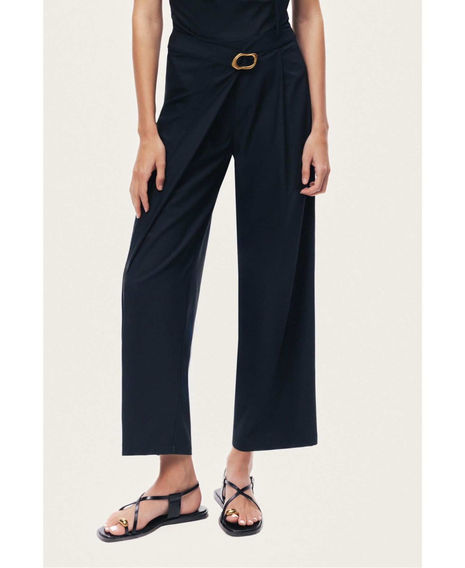 Women's Asymmetric Buckle Detail Pants