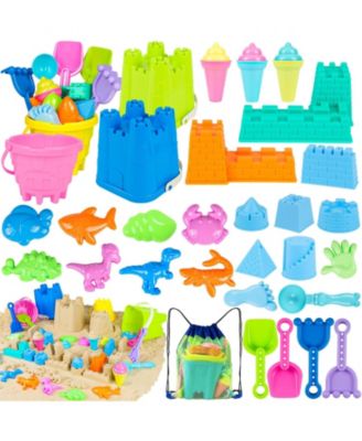 34-piece Beach Toys Sand Castle Bucket Shovel Mesh Bag Mold Sandbox Kids
