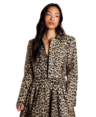 Women's Animal Jacquard Cropped Jacket