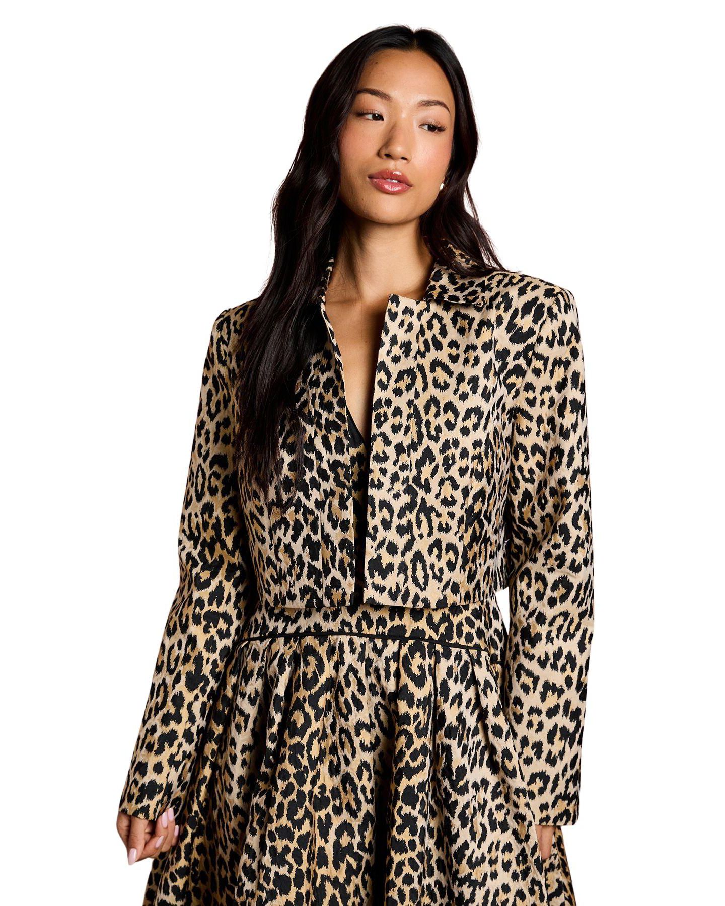 Женская куртка Coast Animal Jacquard Cropped Jacket — фото 1
