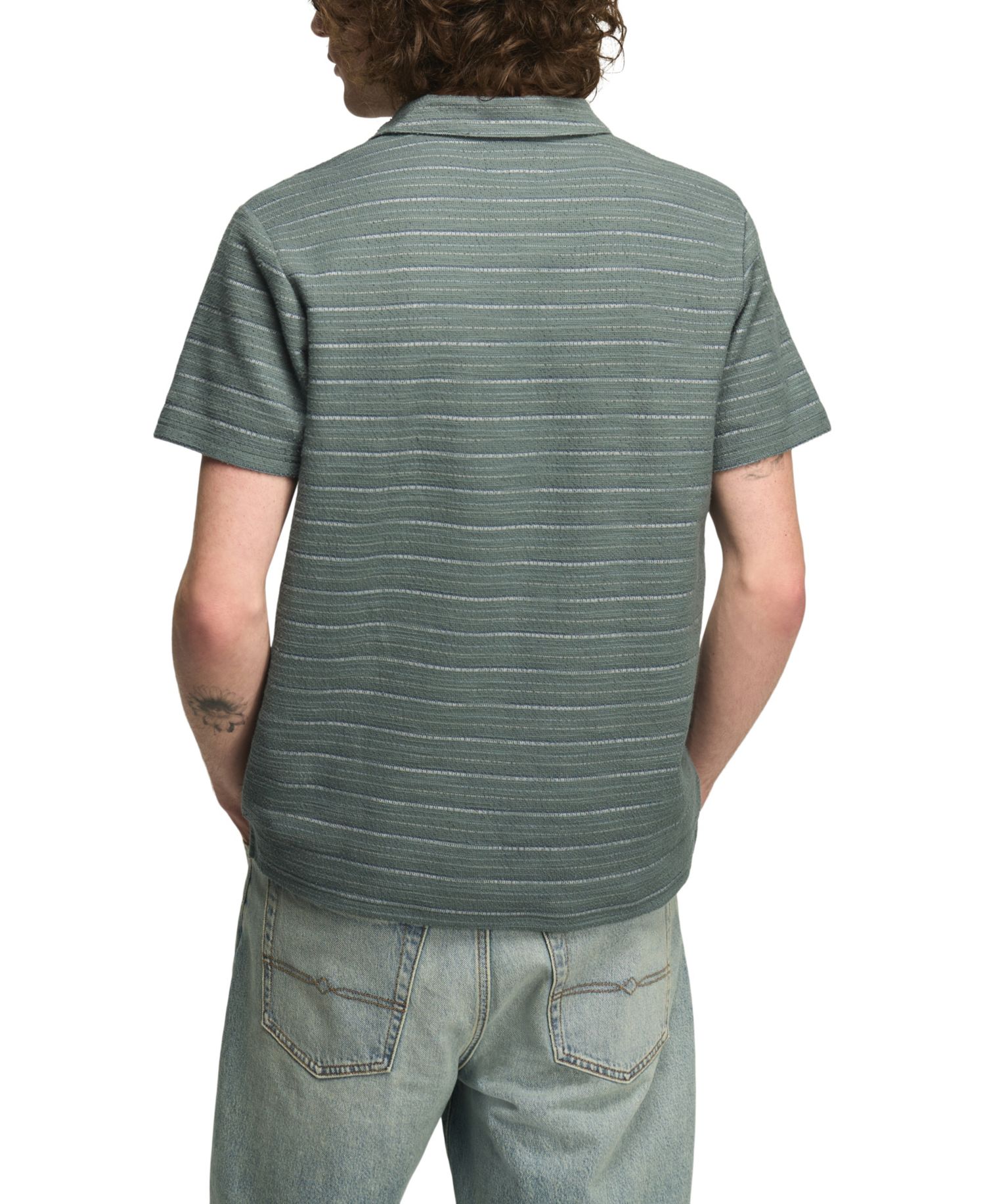 Men's Jacquard Striped Polo Shirt