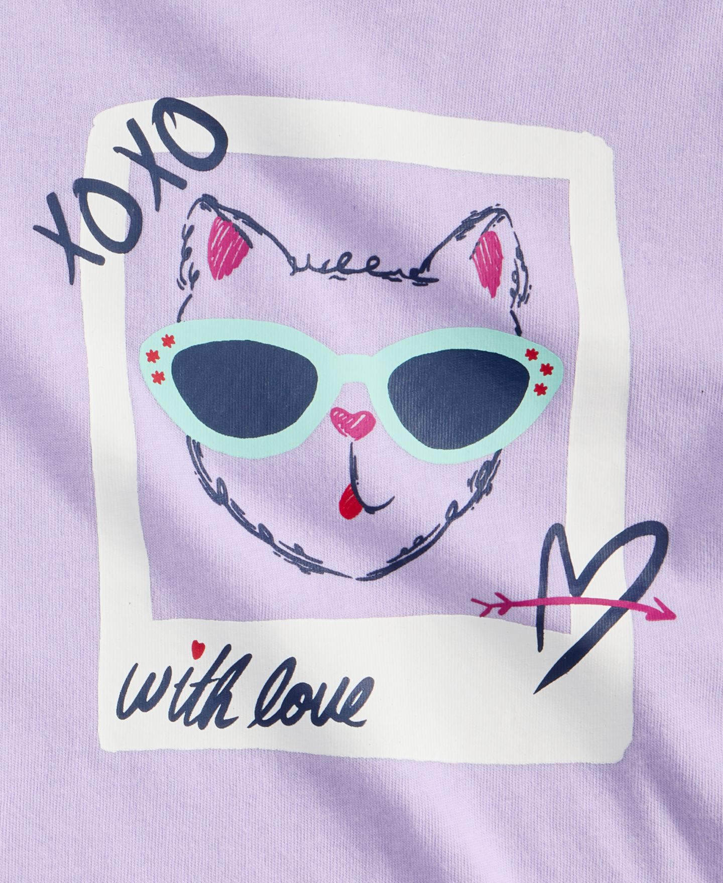 Футболка Epic Threads Selfie Cat T-Shirt для девочек-малышей, цвет: Виноградный — фото 3