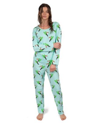 Women's Matching Family Two-Piece Cotton Long Sleeve Loose Fit Pajamas