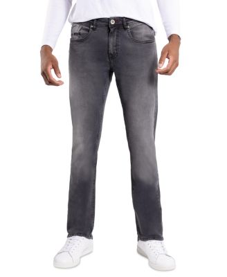 Men's Slim Fit Rip And Repair Jeans Neon Trims