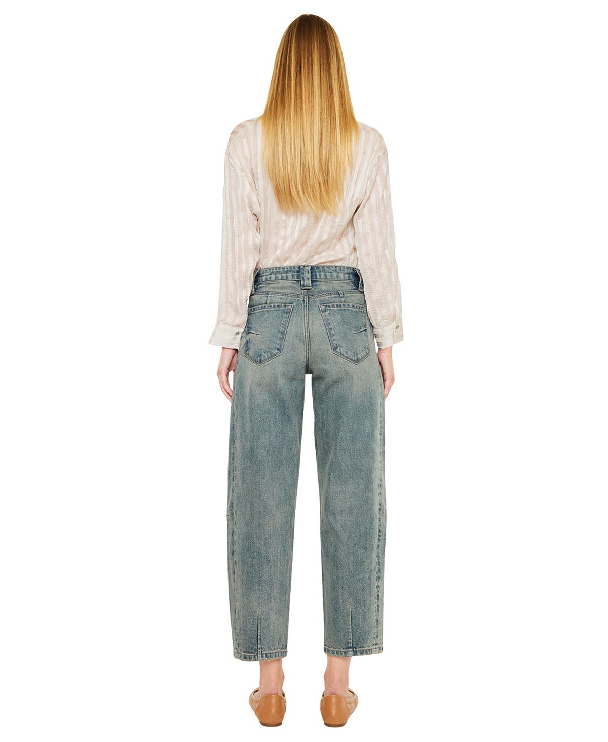 Kancan Women's Cecilia High Rise Slim Barrel Jeans view 3 — MAYCSS fashion products