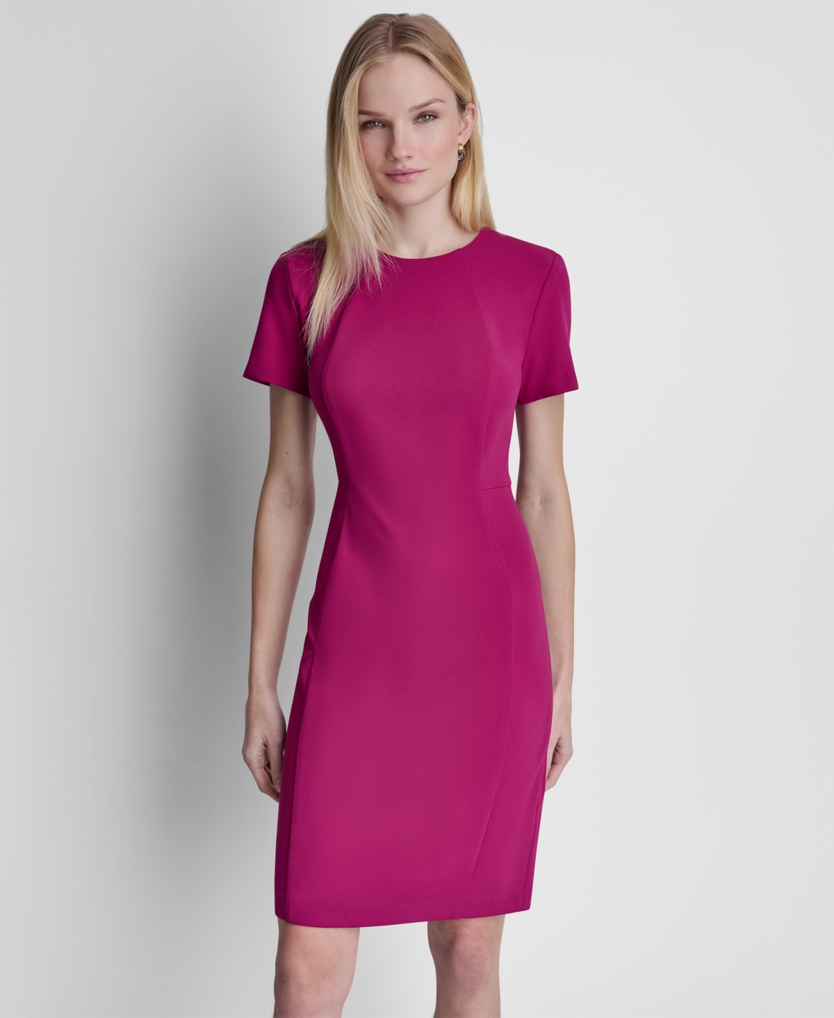 Dkny Women's Short-Sleeve Crewneck Dress