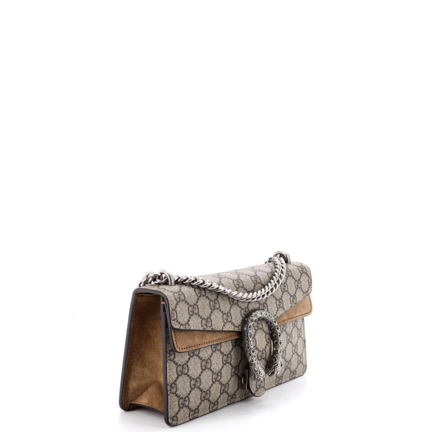 Small Dionysus Bag GG Coated Canvas with Crystal Embellished Metal