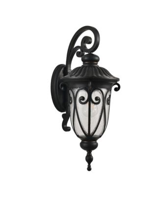 23"(H) 1-pack Classic Outdoor Wall Lantern, Vintage Wall Sconce with Bubble Glass, Weatherproof Exterior Light Fixture for Porch, Patio