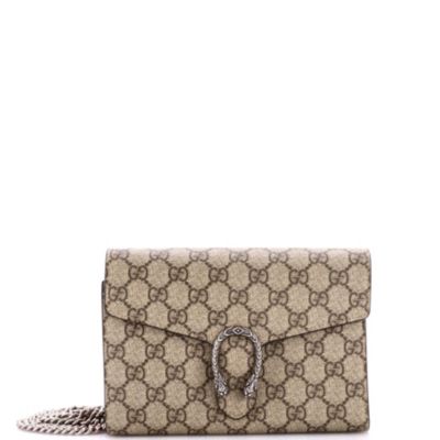 Small Dionysus Chain Wallet GG Coated Canvas