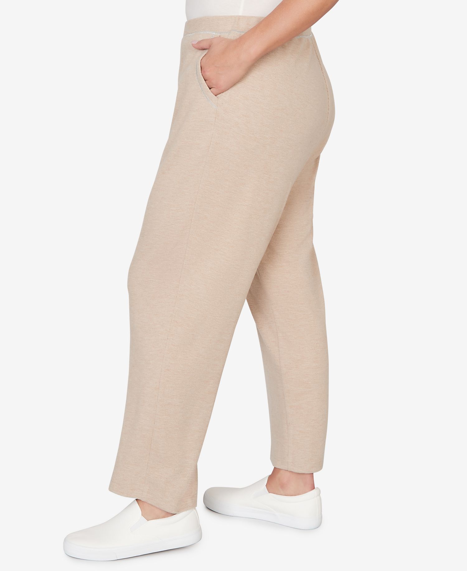 Plus Size Comfort & Joy Comfort Everyday Slant Pocket Short Length Pants