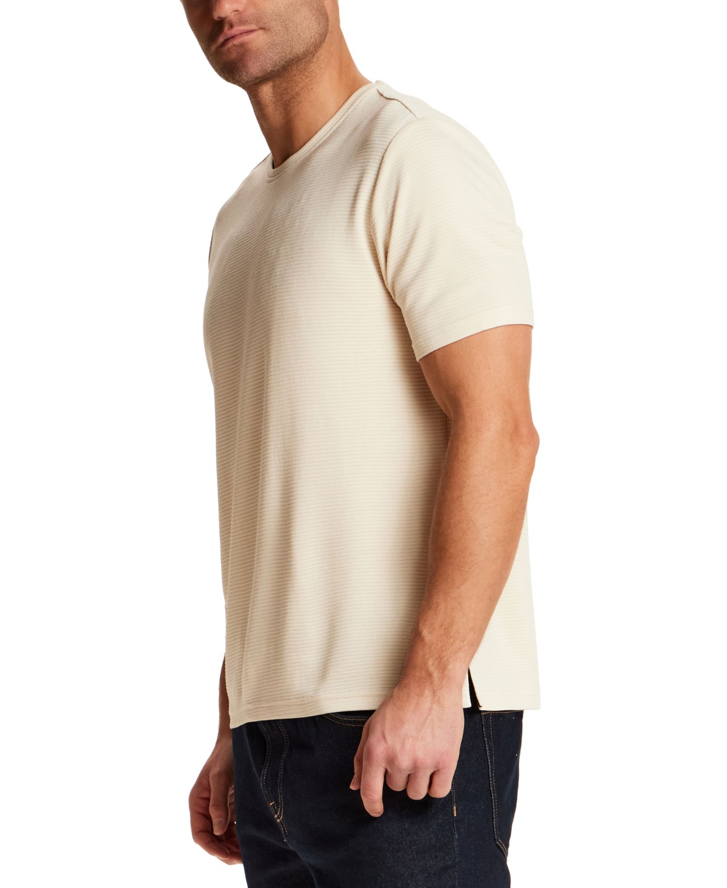 Men's Horizontal Ribbed T-Shirt