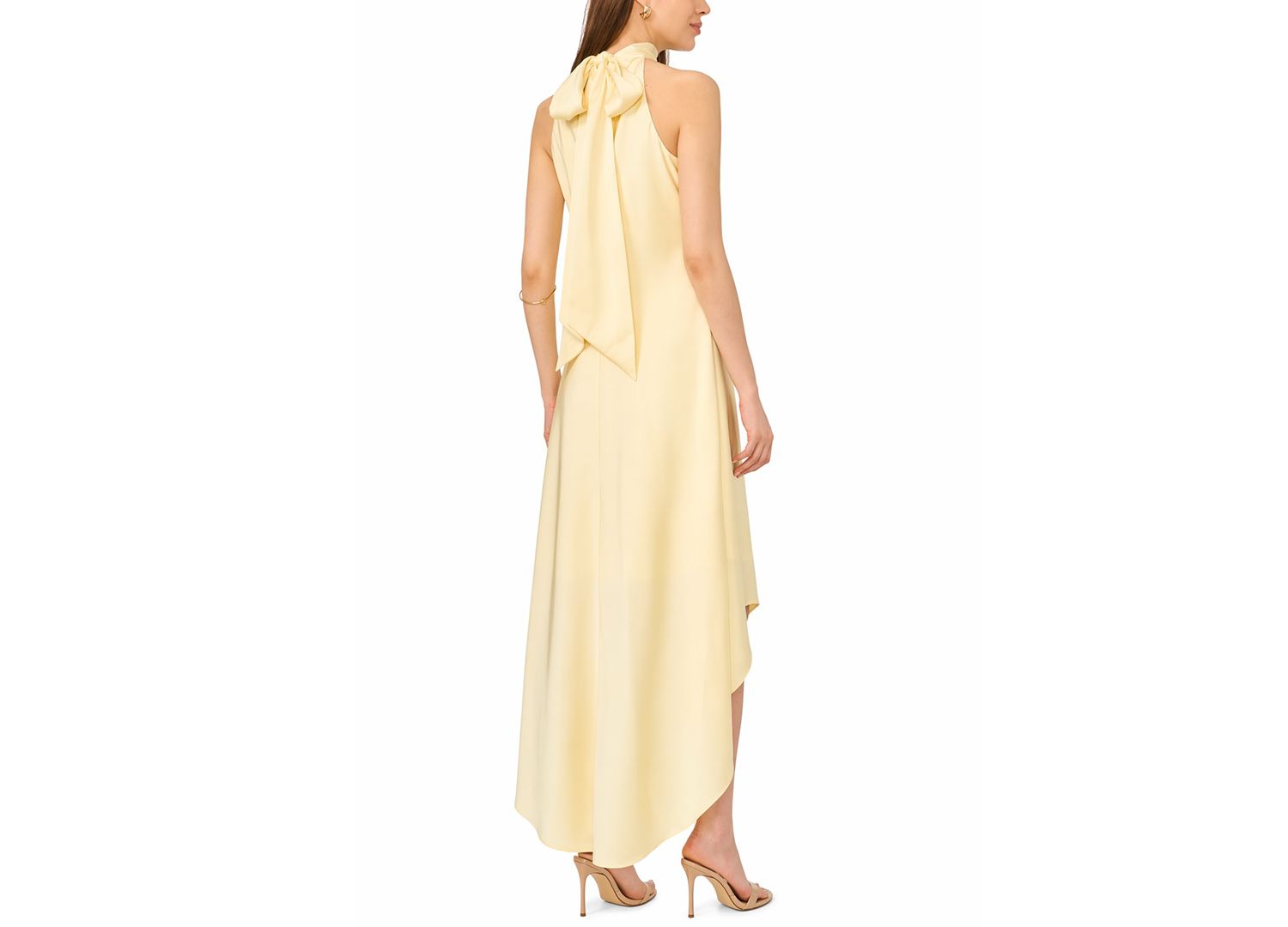 Women's Draped Tie-Back Halter Dress